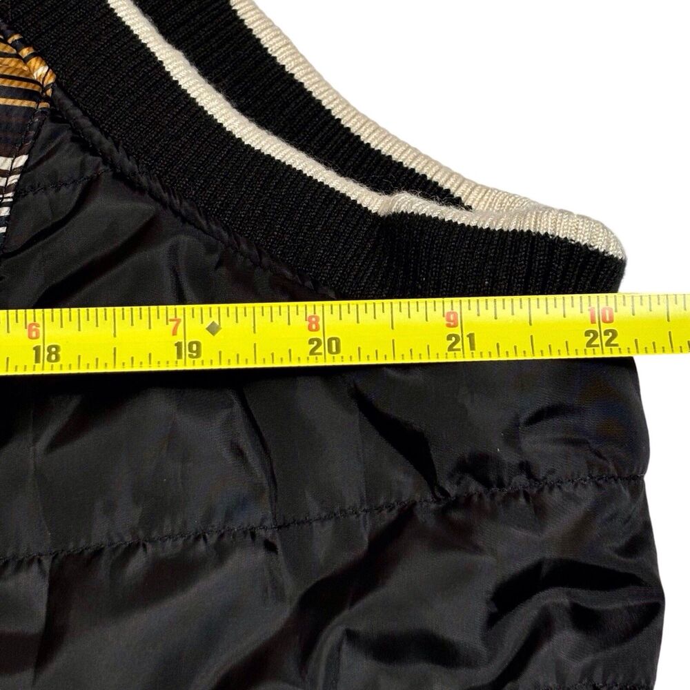 Cinch Reversible Quilted Full Zip Vest Women's XXL Black Tan Striped Cowgirl - Picture 4 of 11